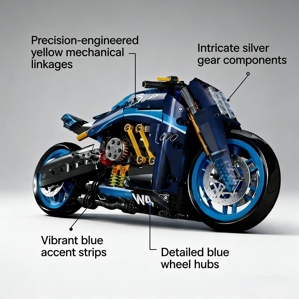 Blocs MOC Blue Track Motorcycl - Model Kit Runner avis et prix