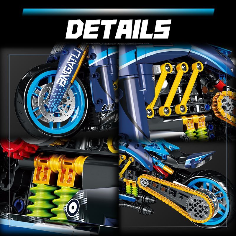 Blocs MOC Blue Track Motorcycl - Model Kit Runner avis et prix